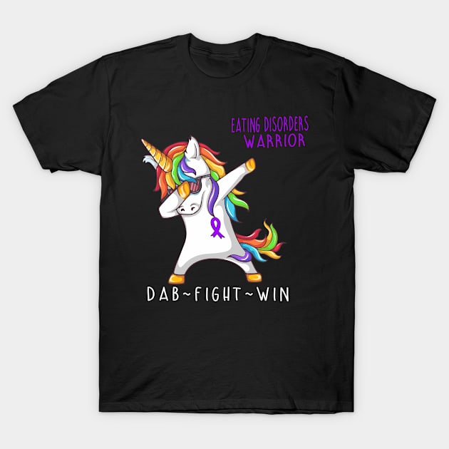 Eating disorders Warrior Dab Fight Win T-Shirt by ThePassion99